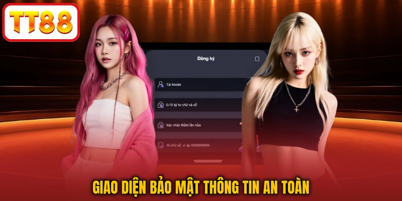 Giao diện bảo mật thông tin an toàn